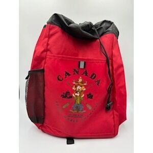 DISNEY Epcot World Showcase Canada Backpack OS Mickey Goofy Donald‎ Drawstring